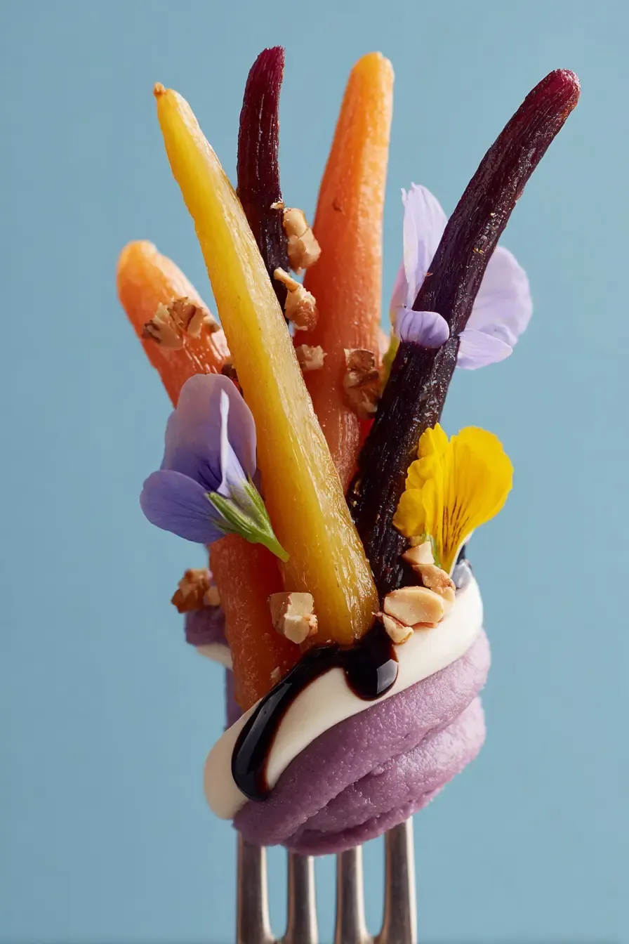 Detailed fork and food styling shot for commercial food photography